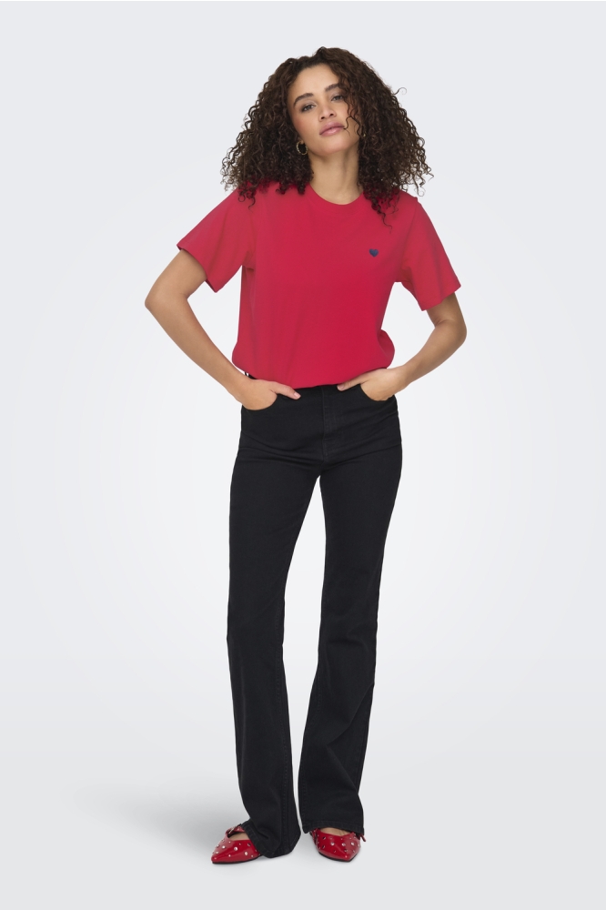 JDYPISA S/S PRINT TOP JRS NOOS 15298612 Ski Patrol/BITTERSWEET